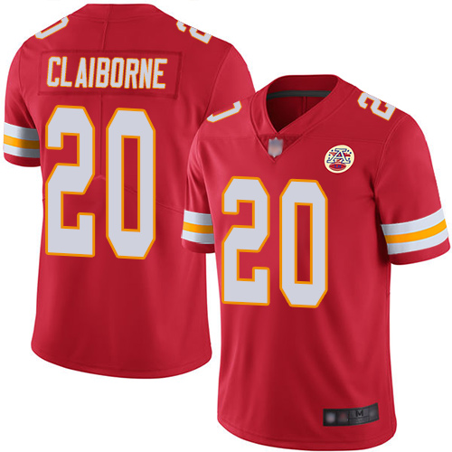 Men Kansas City Chiefs #20 Claiborne Morris Red Team Color Vapor Untouchable Limited Player Football Nike NFL Jersey